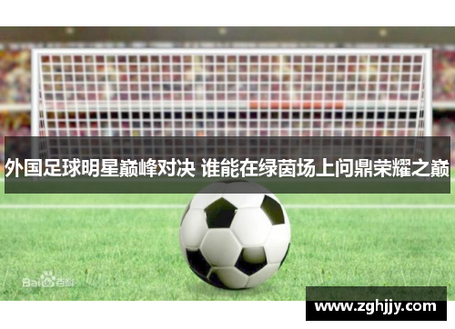 外国足球明星巅峰对决 谁能在绿茵场上问鼎荣耀之巅